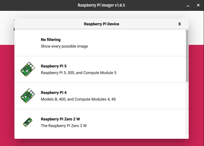 Raspberry Pi 4 Selection